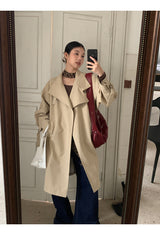 high-end wide long trench coat