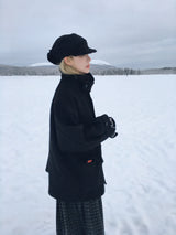 Blended Neck Bijou Line Short Coat (3c)