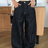 Kenz Balloon Fit Panel Wide Summer Denim Jeans 1 Color