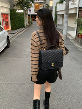 Clang wool striped cardigan