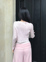 Lumire Sheer Summer Ribbed Knit Cardigan