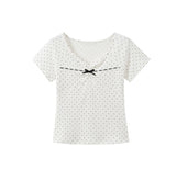 Luna Dot Ribbon Tee