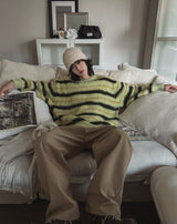 Leni Stripe Angora Knit