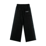 Smog Motif Wide String Sweatpants [Black]