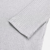 カンデン リブド ヘンリーネック スリム ロングスリーブ Tシャツ