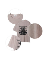 Life Lettering Short Sleeve Knit T-Shirt