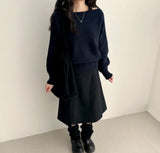 リオショルダーストラップオフショルダーニットウェア