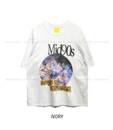 パームプリントクロップショートスリーブTシャツ