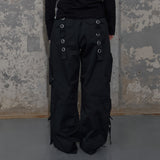 DETACHABLE CARGO STRAP PANTS (BLACK) F25ZD978