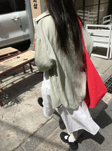 26SS★ [BAONHAUS] カレンヌシースルーオーバーガーゼシャツ