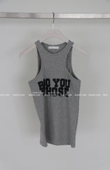 Rimi lettering mango sleeveless shirt