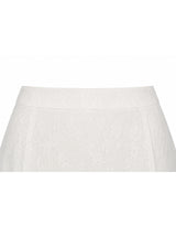 Brielle Ribbon Lace A-line Mini Skirt Ivory