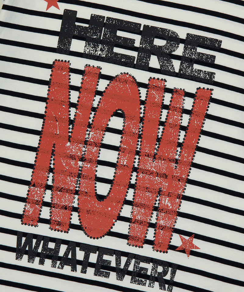 HERE NOW ストライプTシャツ