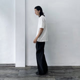 Curved Structure Wide Pants