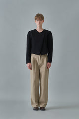  Chino pintuck pants_khaki beige