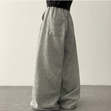Wenli front, side pin tuck training string wide pants