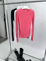 カラーソフトラウンドベーシック長袖Tシャツ