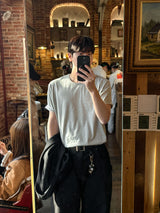 [Premium] Cool U-neck short sleeve T-shirt