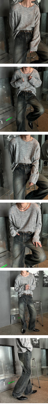 [F/W] モヘアダメージロングスリーブ (3color)