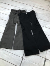 Low cargo bootcut pants