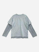 Sheer See-Through Layered Long Sleeve (4c)