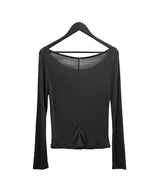 レンヌシースルーボートネック長袖Tシャツ