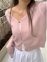 Creamy V-neck cardigan