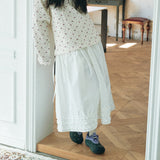 Vicky Frill Long skirt (White)