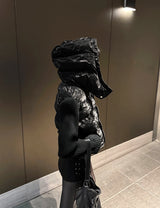 ダークシェルクロップニットパディング
