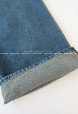 Abel dark blue long wide jeans