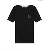 ZERO V-NECK SHORT-SLEEVE RIBBED KNIT