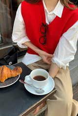 [Lè made/7,000 Sold] ルメイド ベーシック Vネック ベスト