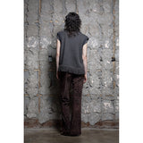 V-WAIST FRINGE VELVET PANTS
