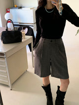 [MADE] フィディックウールヘリンボーンバミューダパンツ