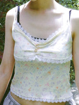 PASTEL FLOWER LACE SLEEVELESS (2COLOR)