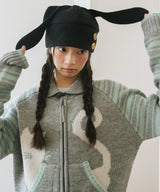 CATS BUTTON ZIP UP CARDIGAN GREY(CV2GFUK681A)