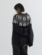 Nordic snow flake knit