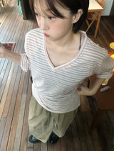 デイリーストライプTシャツ