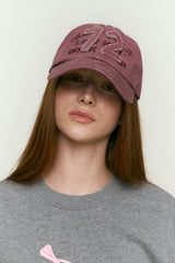 72 APPLIQUE BALL CAP [DARK PURPLE]