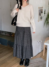 #Pure Basic V-neck Loose Fit Knit (3color)
