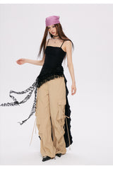 Eyelet Lace Frill Camisole Top