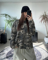 フレンカモワッフル長袖Tシャツ