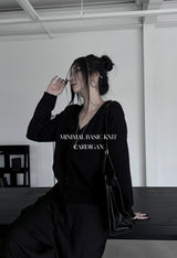 minimal basic knit cardigan (2color)