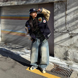 Wide Vintage Denim Balloon Pants