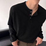 GT ワッフルヘンリーネックウォーマーロングスリーブTシャツ (3 colors)
