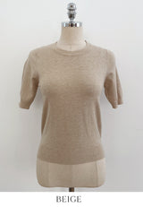Today Round Basic Short Sleeve Knit