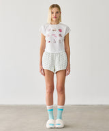 GRAPHIC CROP T WHITE