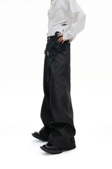 Croc Trim Straight Trousers