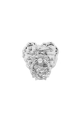 NO.612 [SILVER] SPIKY HEART PHONE GRIP