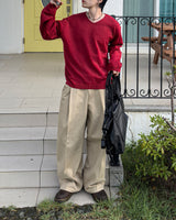 Marel One-tuck Wide Cotton Pants